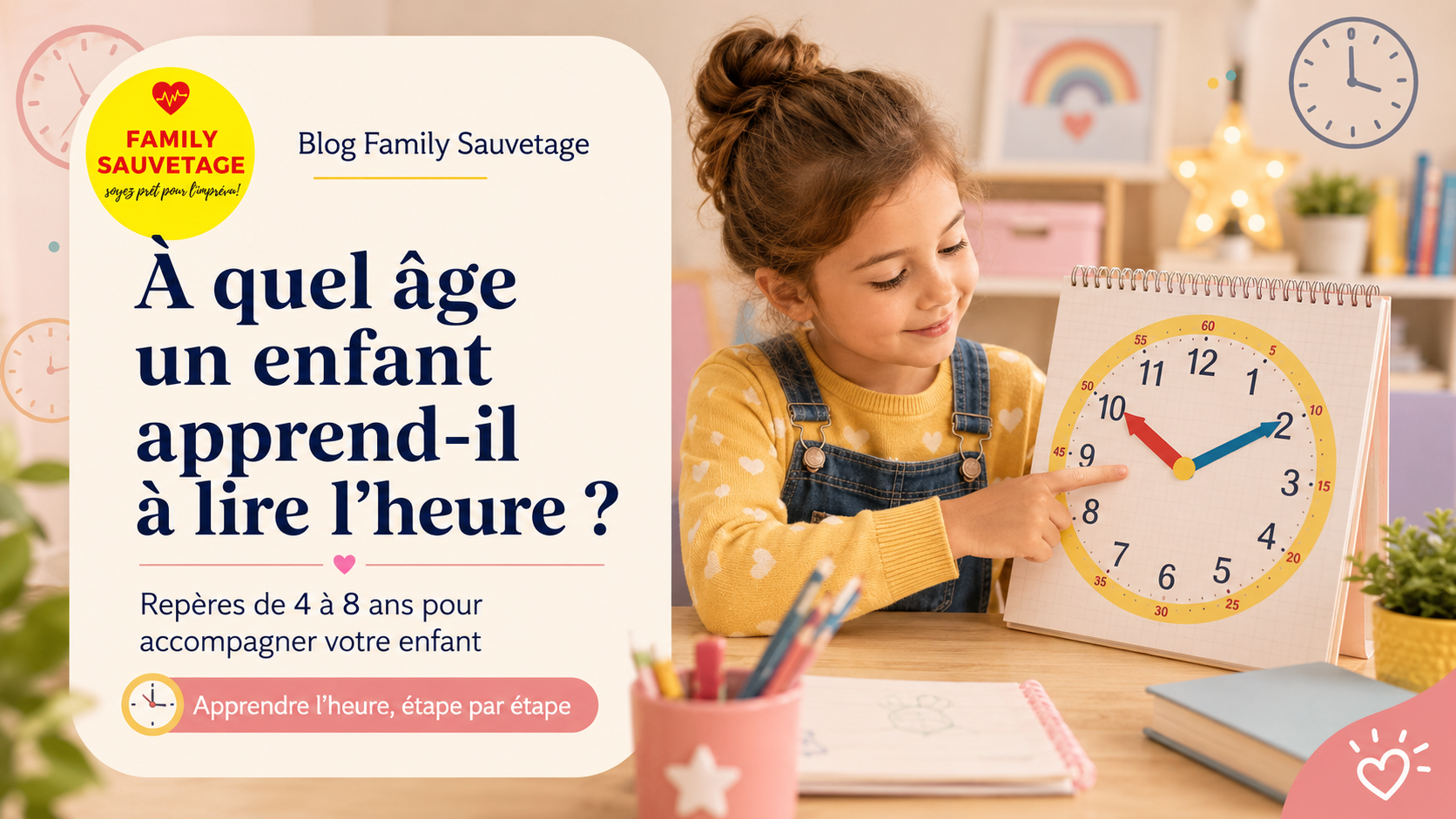 À quel âge un enfant apprend-il à lire l’heure ? Les étapes de 4 à 8 ans