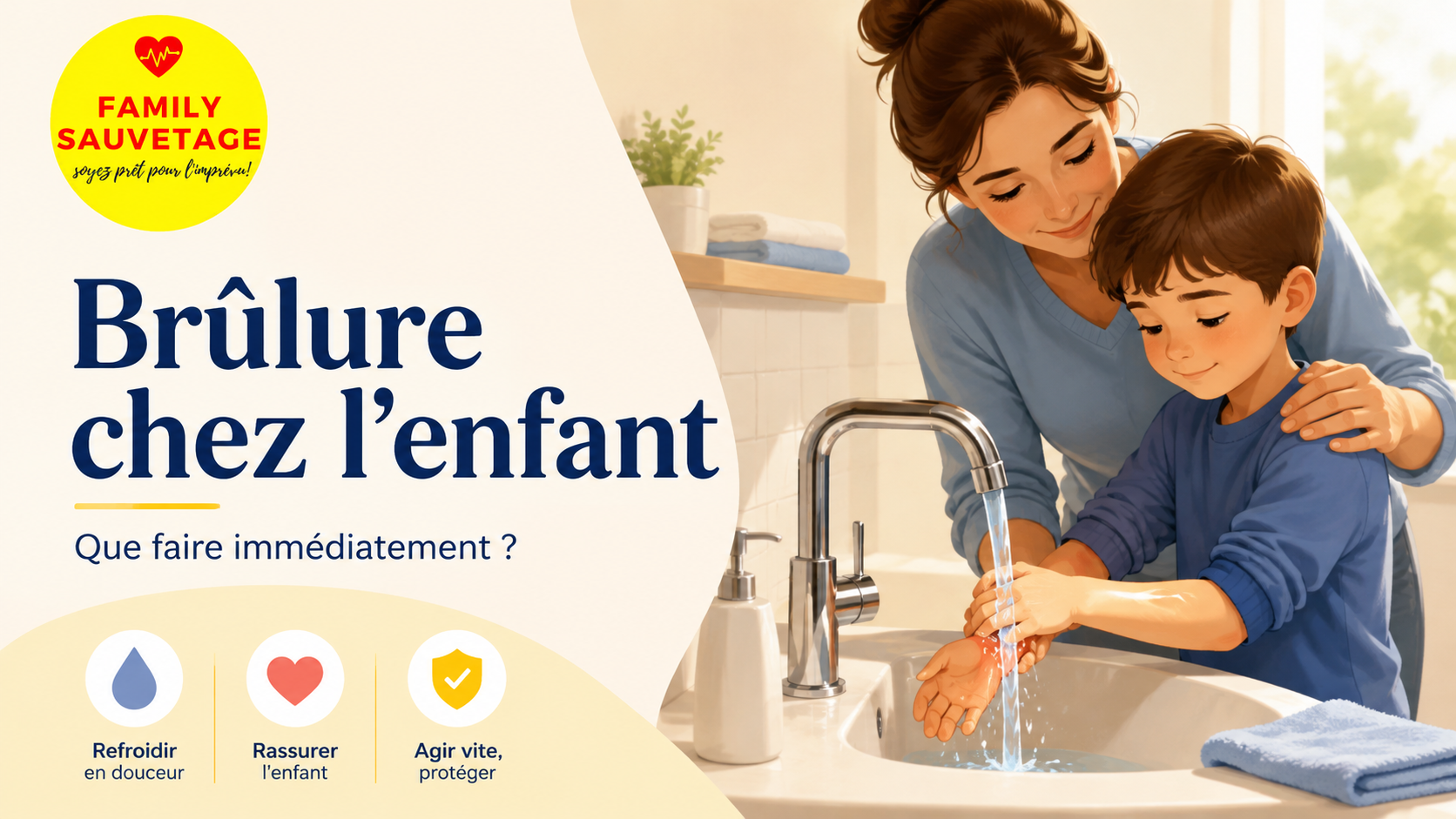 Brûlure chez l’enfant : que faire immédiatement ?