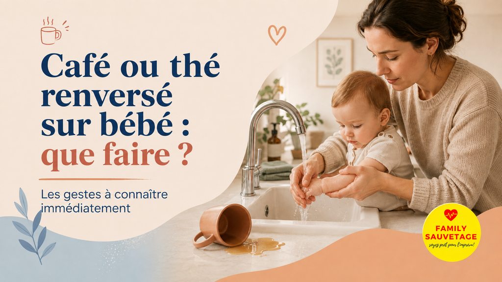 Café ou thé renversé sur bébé : que faire immédiatement ?