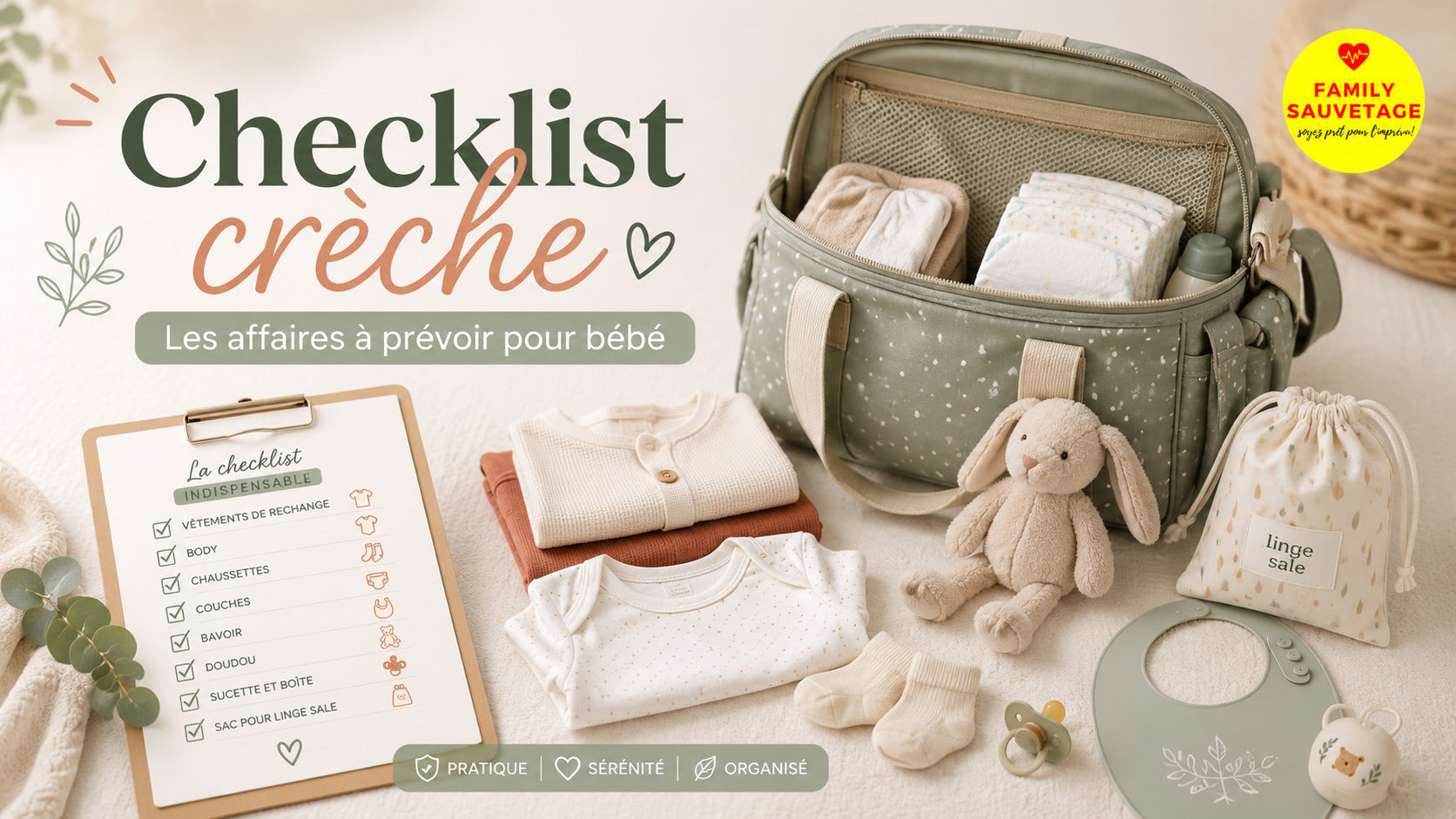 Checklist crèche : la liste complète des affaires pour bébé