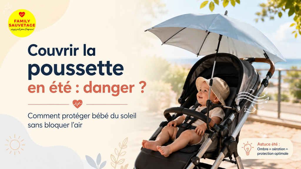 Couvrir la poussette de bébé en été : pourquoi le lange peut être dangereux