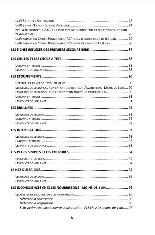 Guide des premiers secours - Téléchargement PDF