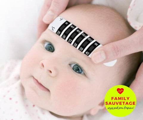 thermometre frontal bandelette indicateur fievre