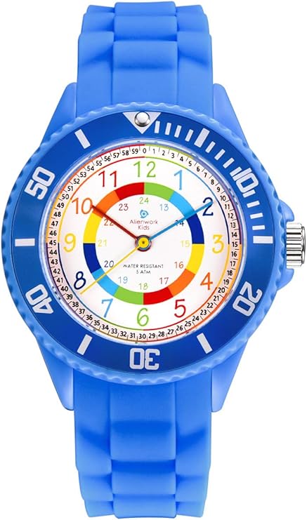 Montre pédagogique Alienwork Kids bleue