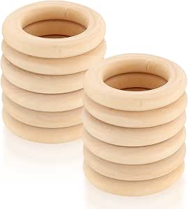 Anneau de dentition en bois naturel pour bébé (exemple visuel)