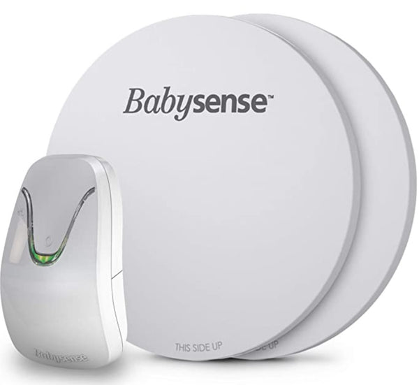 Détecteur de mouvement Babysense 7 : boîtier de contrôle et deux plaques capteurs