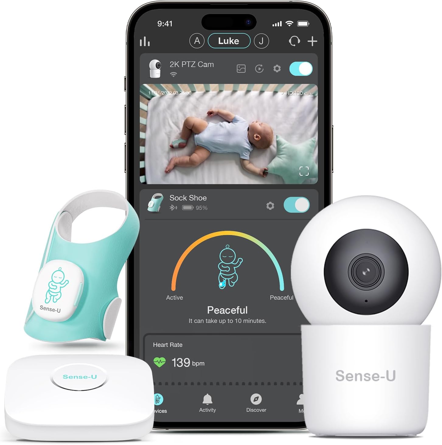 Chaussette connectée Sense-U Smart Sock pour bébé